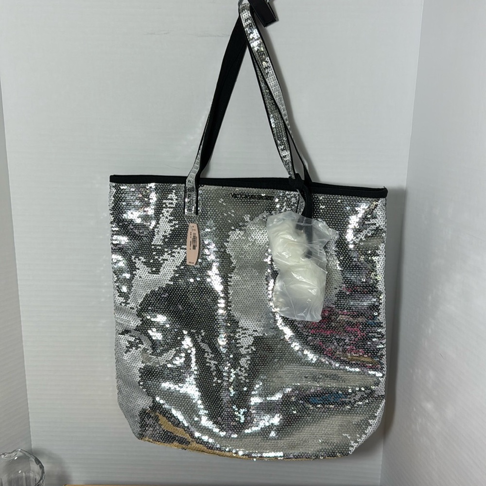 Victoria secret sequin and snowball tote